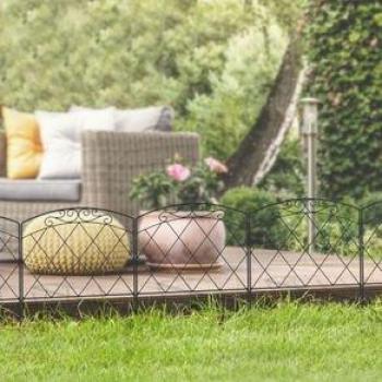 Jardín Zen: Kit de 5 Vallas Negros y Elegantes en Metal