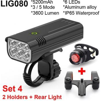 NEWBOLER Rayo MTB 3600 Lúmenes – Linterna Recargable USB