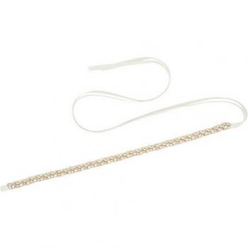 Ceinture Longue et Étroite pour Mariée – S383-G Crystal Trim