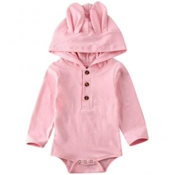 Sudadera de bebé con capucha, mono de manga larga, ropa 0-24M, diseño de conejo de Pascua
