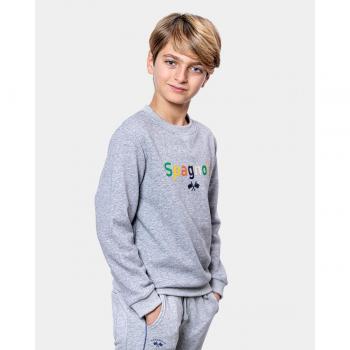 Sudadera de felpa gris para niño Spagnolo