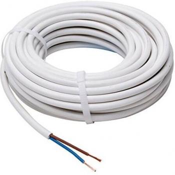 Cavo elettrico H03VV-F 2 x 0.75 mm² Bianco 10 m