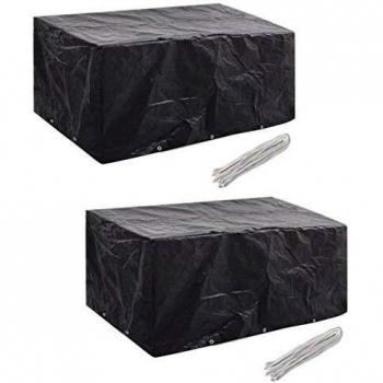 Coperture per Mobili da Giardino 2pz Polyrattan 6 Persone 240x140cm