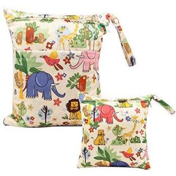 Wetbag Kinderorganizer – 2‑Stück Windeltasche, wasserdicht & waschbar