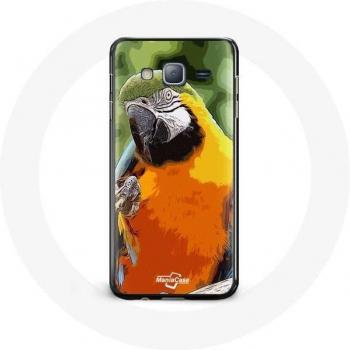 Coque de Protection Aras Perroquet Orange et Vert pour J3