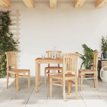 VidaXL Teak Patio Dining Collection – 5 Pieces