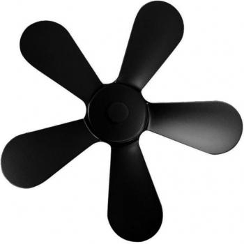 Ventilador de calor para chimenea de 5 aspas, estufa de metal, ahorro energético, leña