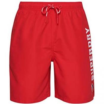 Superdry Applizierte Badeshorts rot
