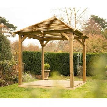 Garden Dining Pavilion with Wooden Decking