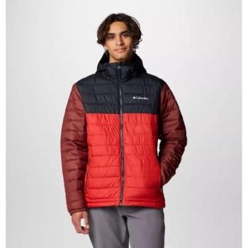Giacca Columbia Powder Lite II con Cappuccio Uomo Rosso (L)