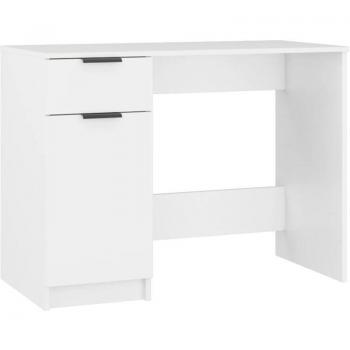 Bureau Modern 26 – Ingenieurshout, wit – 100×50×75 cm – 1 lade