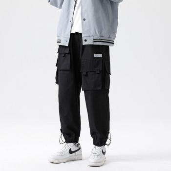 Pantalón de Pantalones Cargo Negro Japoneses