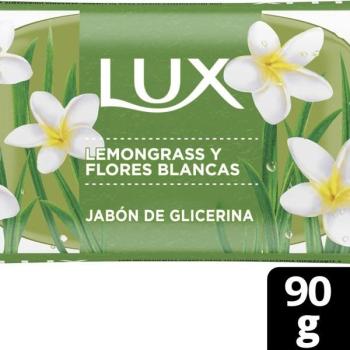 LUX Glicerina Barra: Aroma Lemon Grass y Flor Blanca