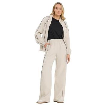 Ivory Tall Piped Wide‑Leg Leggings – Long Tall Sally (18L)