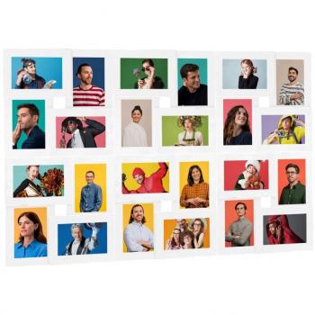 Cadres Photo Multi-Images 24x(10x15 cm) Blanc MDF