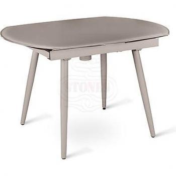 Kyoto Four – Tavolo in Metallo e Vetro, top tortora, 120‑180 cm