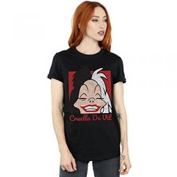 Cruella De Vil Cotton Boyfriend Crop Top – Women's Black