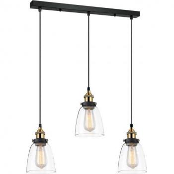 Lampada Retro a 3 Luci con Design Industriale