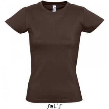 Sols Femme – T‑shirt impérial couleur chocolat – coton 100 %