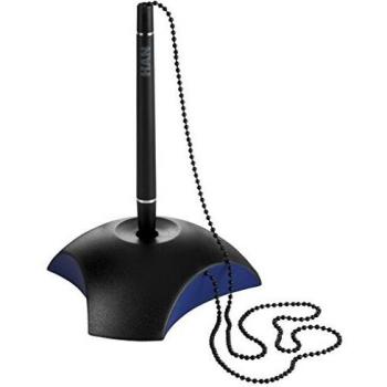 Han Kugelschreiberständer Delta schwarz/blau H: 15 cm DM: 59 mm