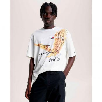Tommy Jeans Camiseta Hombres Fit Skater Print Retro