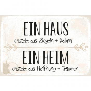 Queence Metallbild »Heimelig«, Sprüche & Texte, Stahlschild