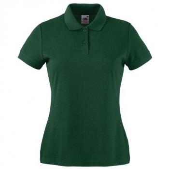 Fruit of the Loom Womens Lady-Fit 65/35 Short Sleeve Polo Shirt (Heather Grey)