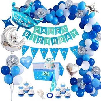 Birthday Boy Blue Crown Decor