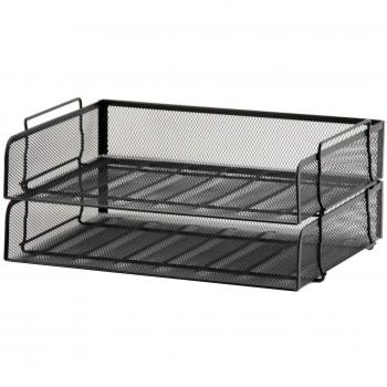 Star Office WireMesh Side Letter Tray Black