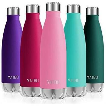 Borraccia Sportiva Rosa YATBO 500ml Inox BPA‑free