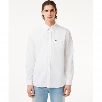 Lacoste CHEMISE CASUAL MANCHES LO uomo maniche lunghe bianca taglia XXS