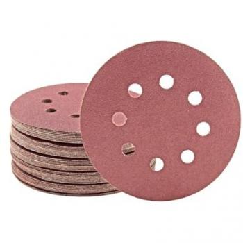 Disques abrasifs corindon normal Ø125 mm, grain 40, 8 trous, auto-agrippants, pack de 50