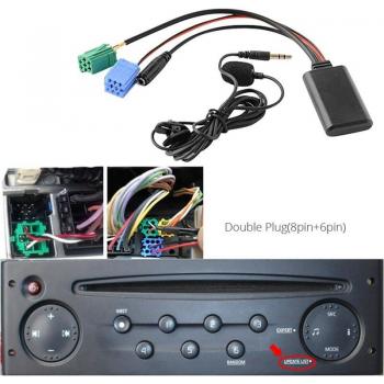 Bluetooth 5.0 Car Adapter with Aux Cable and Microphone for Renault 2005