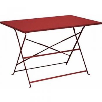 Guéridon pliant Cuba 110x70 rouge