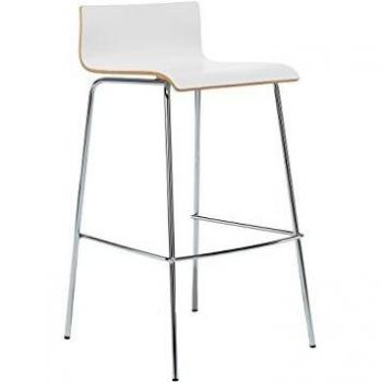 Schlanker Barhocker mit Holzdekor