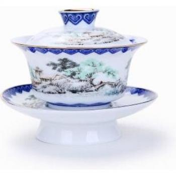 PINNY Portable Blue and White Kung Fu Tea Set
