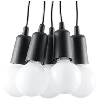 Lámpara colgante LEDBOX Diego 5 negro