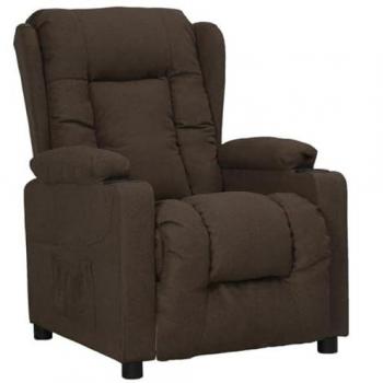 VidaXL Relaxsessel mit Stoffbezug Dunkelbraun