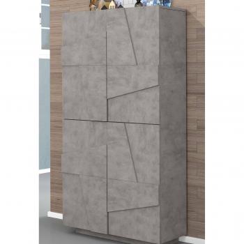 Scarpiera DMORA 4 Ante – Mobile Multiuso Grigio Ardesia