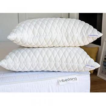 HOMIFAB HBEDDING Double Oreiller Mémorisé 60x60 Flocons de Mousse