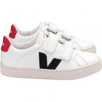 Baskets basses enfant Veja SMALL ESPLAR VELCRO Blanc