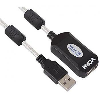 VCOM 10m USB A/USB A M/F Cable (Black)