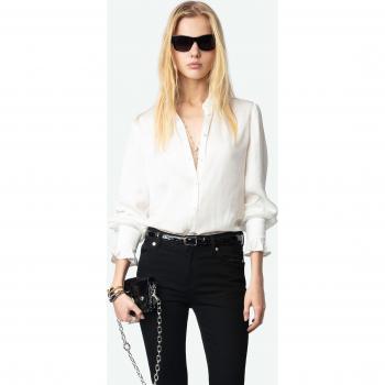 Zadig & Voltaire Women’s White Satin “Wing” Shirt