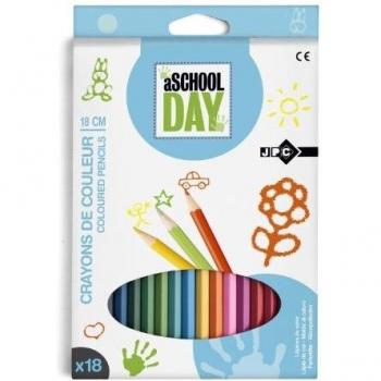 Crayons de couleurs JPC Boite de 18 crayons de couleur Assortis