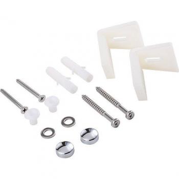 Charnières de siège de toilette avec boulons, acier inoxydable, 1 ensemble