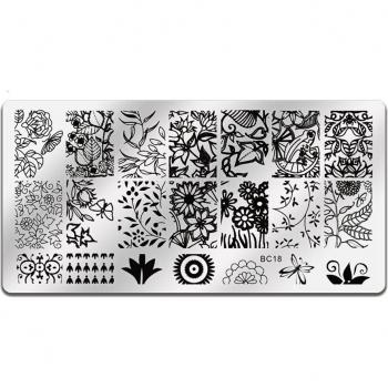Estampador de Flores y Hojas para Manicura
