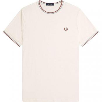 Fred Perry Camiseta Hombre Ribete Doble Línea