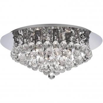 Hanna 45 cm Chrome Glass Crystal Ceiling Light
