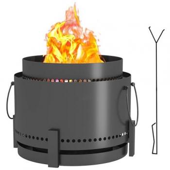 Alfresco 37cm Smoke-Free Wood Burner – Metal & Grey