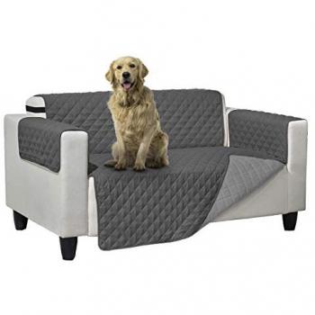 Copridivano Trapuntato Antimacchia Double Face Queen Grigio-Grigio Chiaro 2 Posti